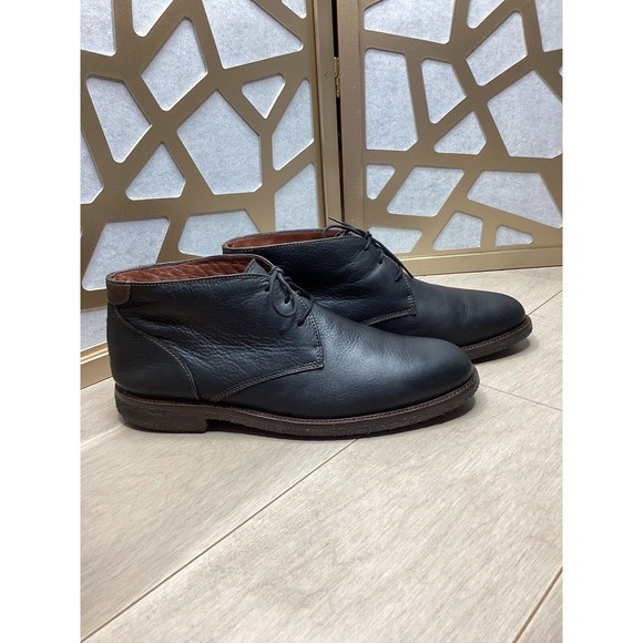 Johnston Murphy Men Copeland Chukka Black Tumbled Soft Sheep Leather 12 M Boots - Picture 1 of 6